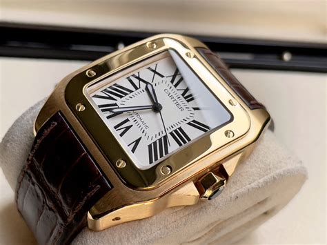 cartier santos 100 xl rose gold price|cartier watches santos 100 price.